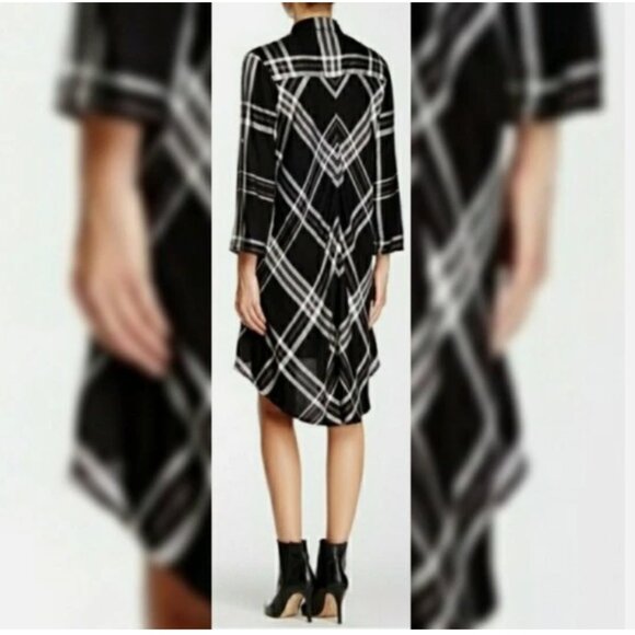 Women's Max Studio Plaid Shirt-Dress - Picture 2 of 7